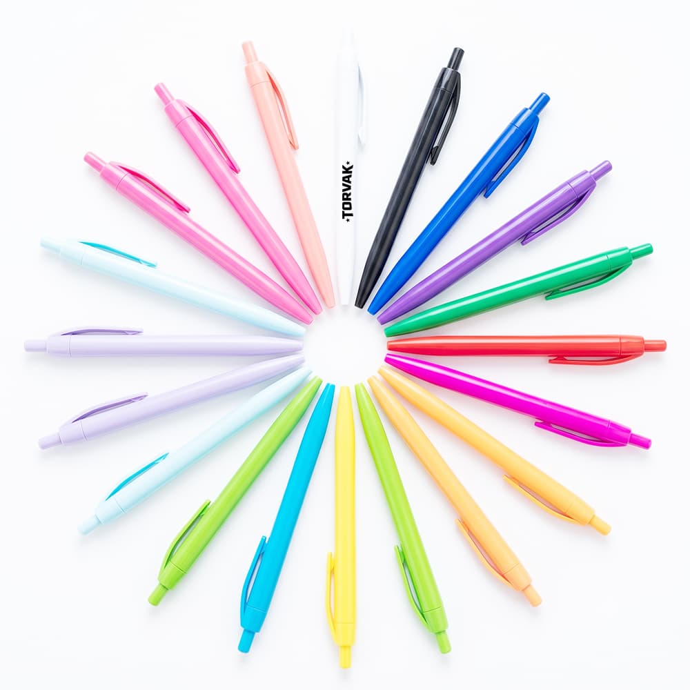 Colored Barrel Clicker Ballpoint Pen gallery 1