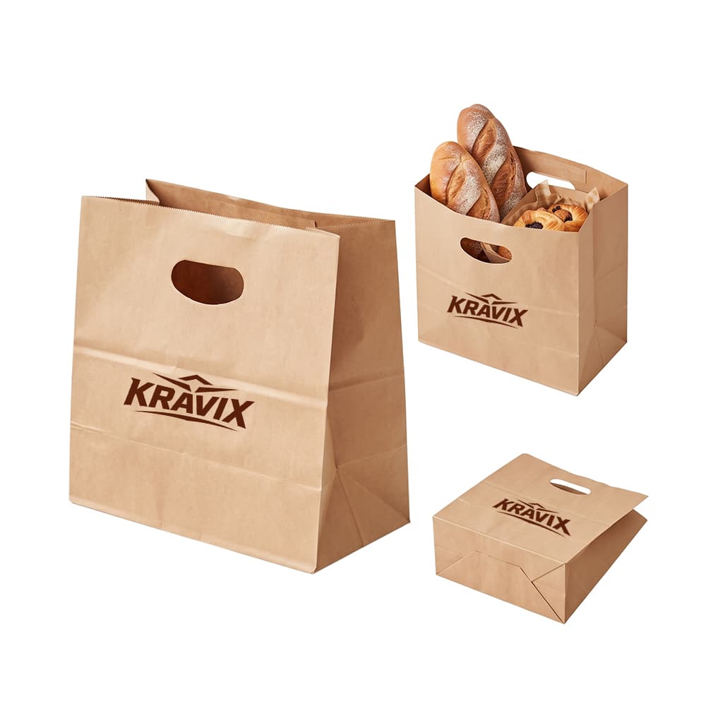 Kraft Paper Carry Bag w/ Die-Cut Handles
