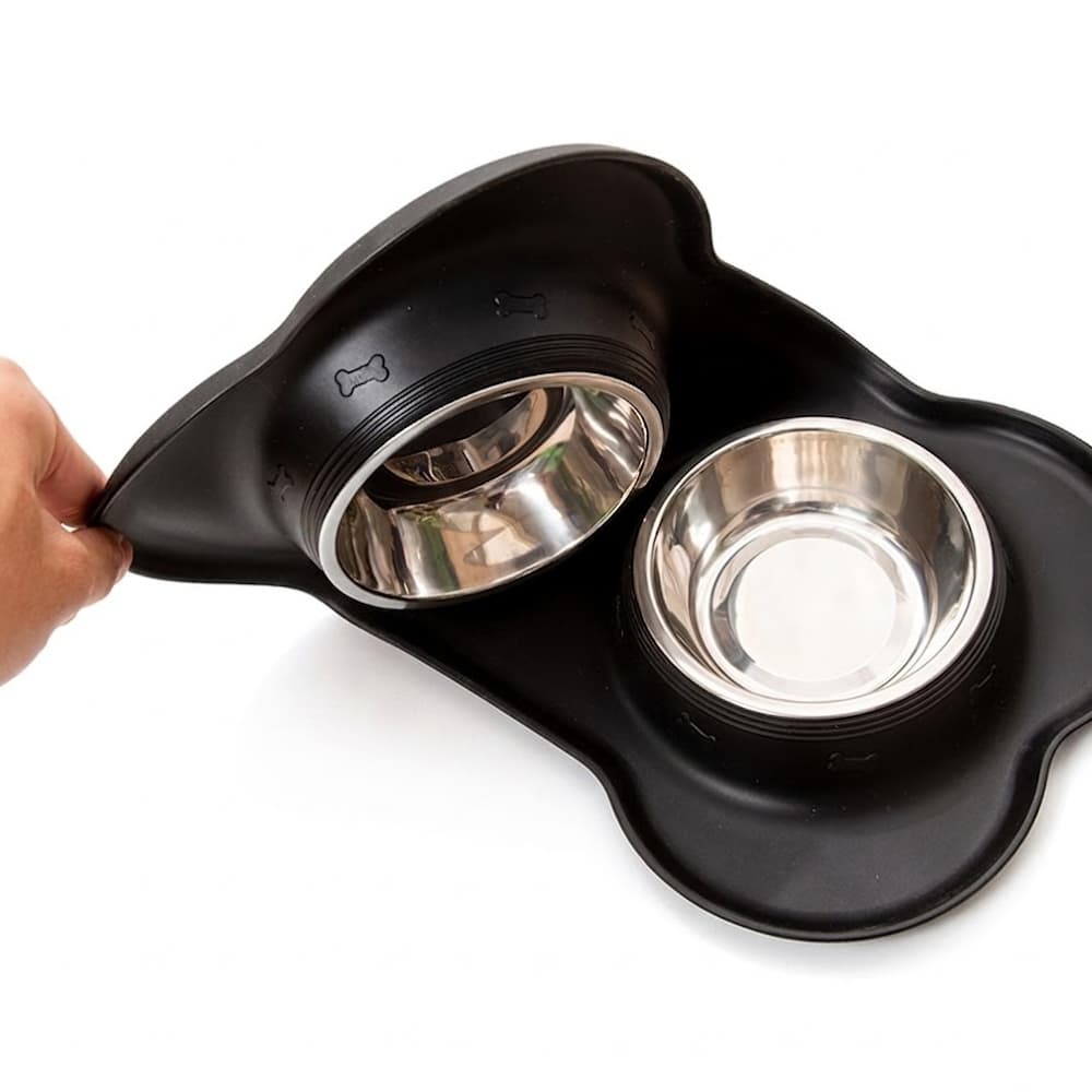 Silicone Pet Feeding Bowl w/ Non Slip Mat gallery 1
