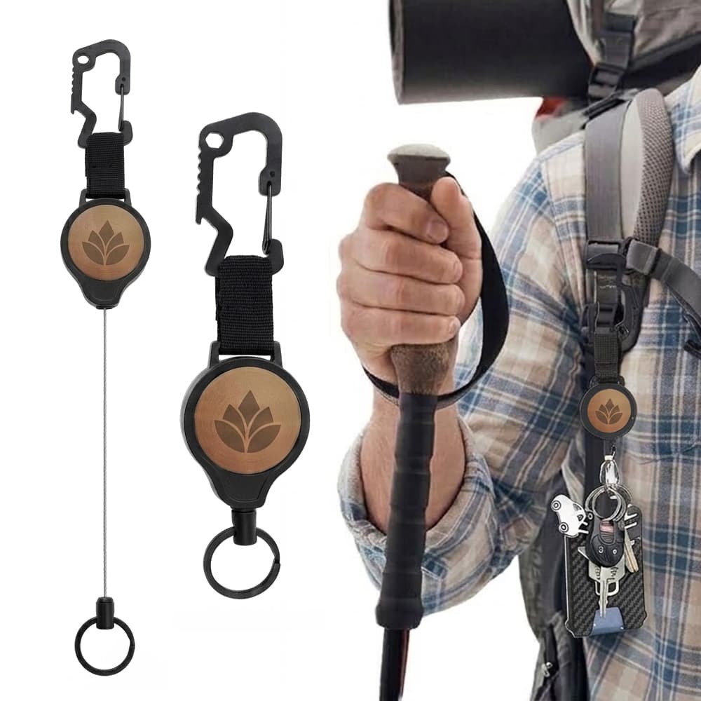 Retractable Carabiner Badge Reel w/ Keyring